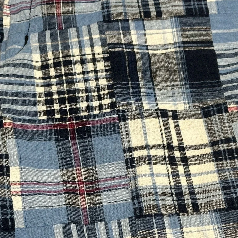 Faded Glory Men's Plaid Shorts - Blue and Black